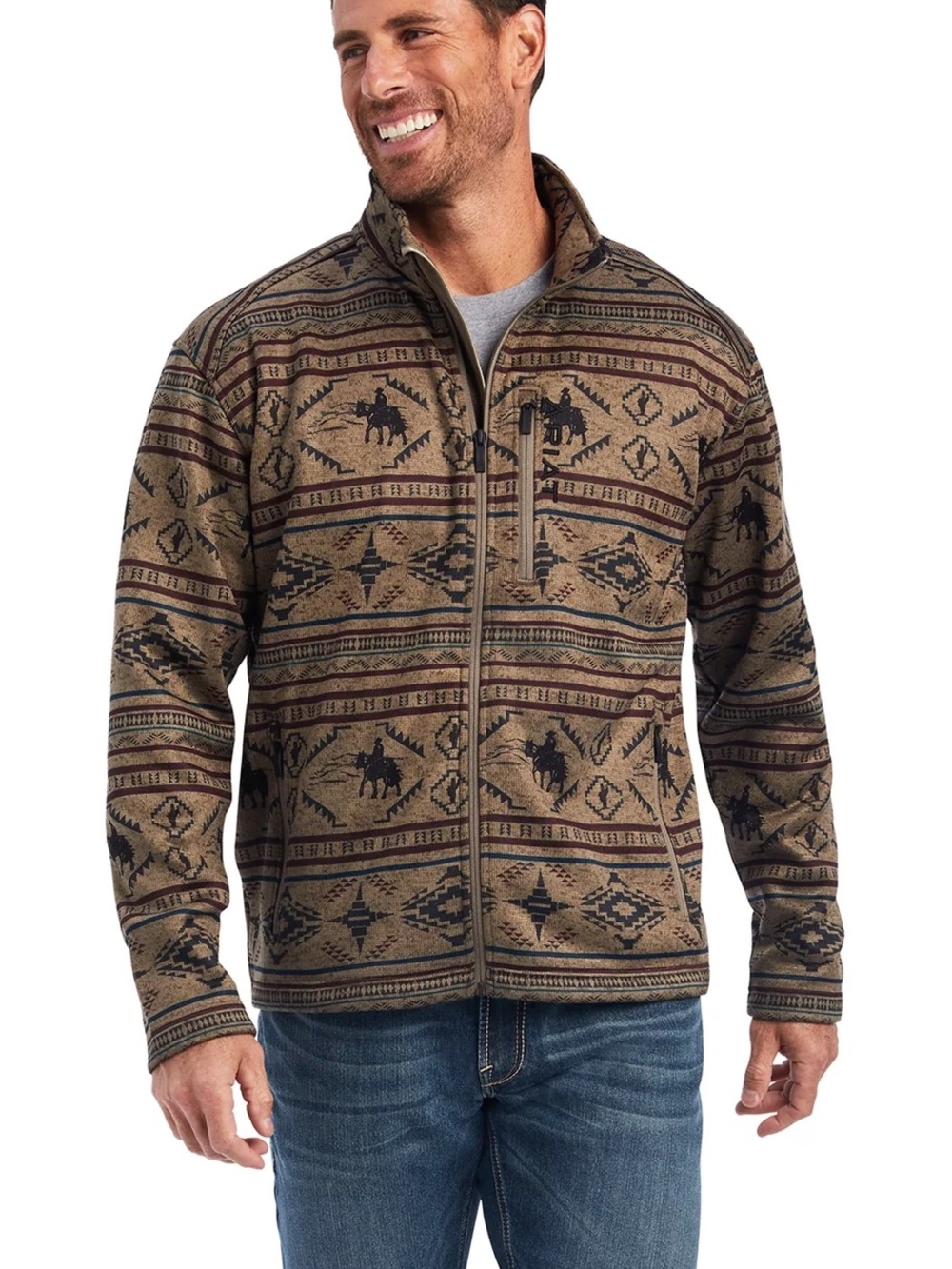 Ariat Men’s Brindlewood Southwest Caldwell Full Zip Jacket Aztec | Size XXL